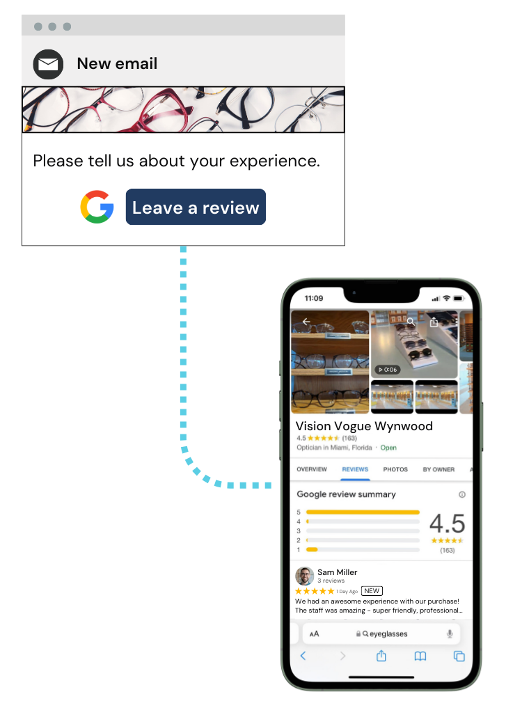 An image of SOCi's Get Reviews Feature